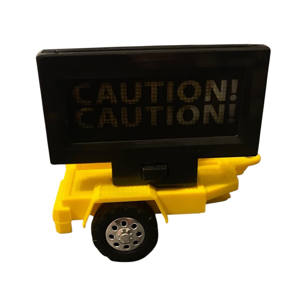 Tonka Light Up Flashing Construction Caution Ahead Sign toy AS IS